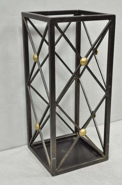 Contemporary Italian Neoclassical Style Iron X- Form Umbrella Cane Stand