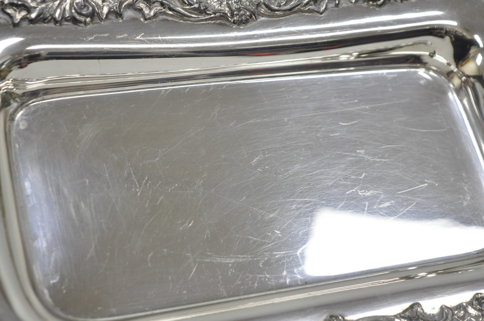 Vintage Sheffield Silver Co Victorian Silver Plated Footed Trinket Serving Dish