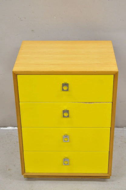 Jack Cartwright for Founders Mid Century Modern Yellow Maple Nightstand Chest
