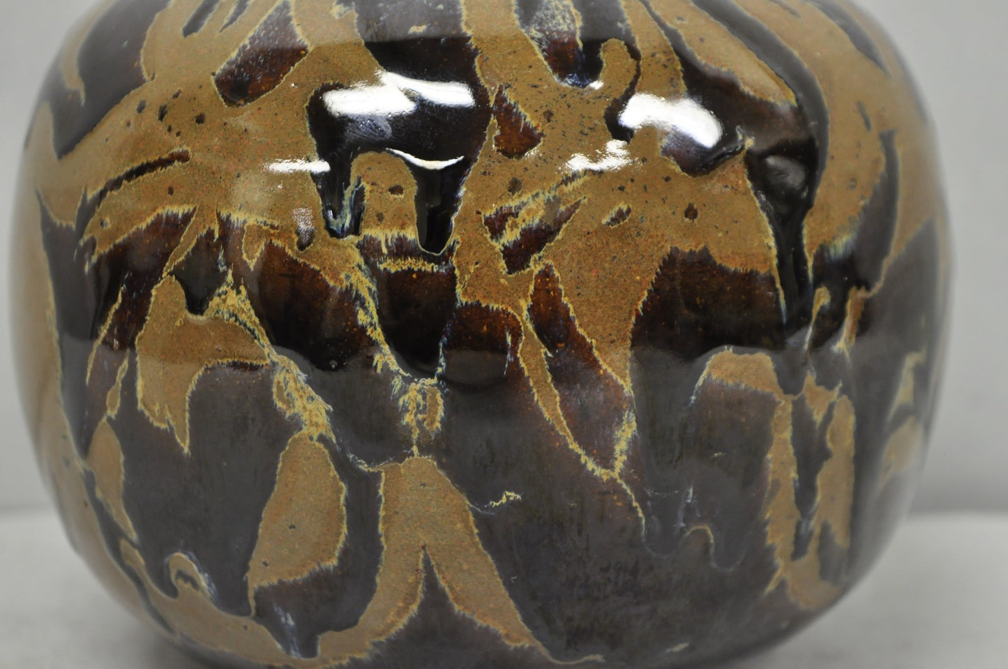 Vintage Alisa Liskin Claussen Studio Signed Ceramic Glazed Pottery Vessel Vase