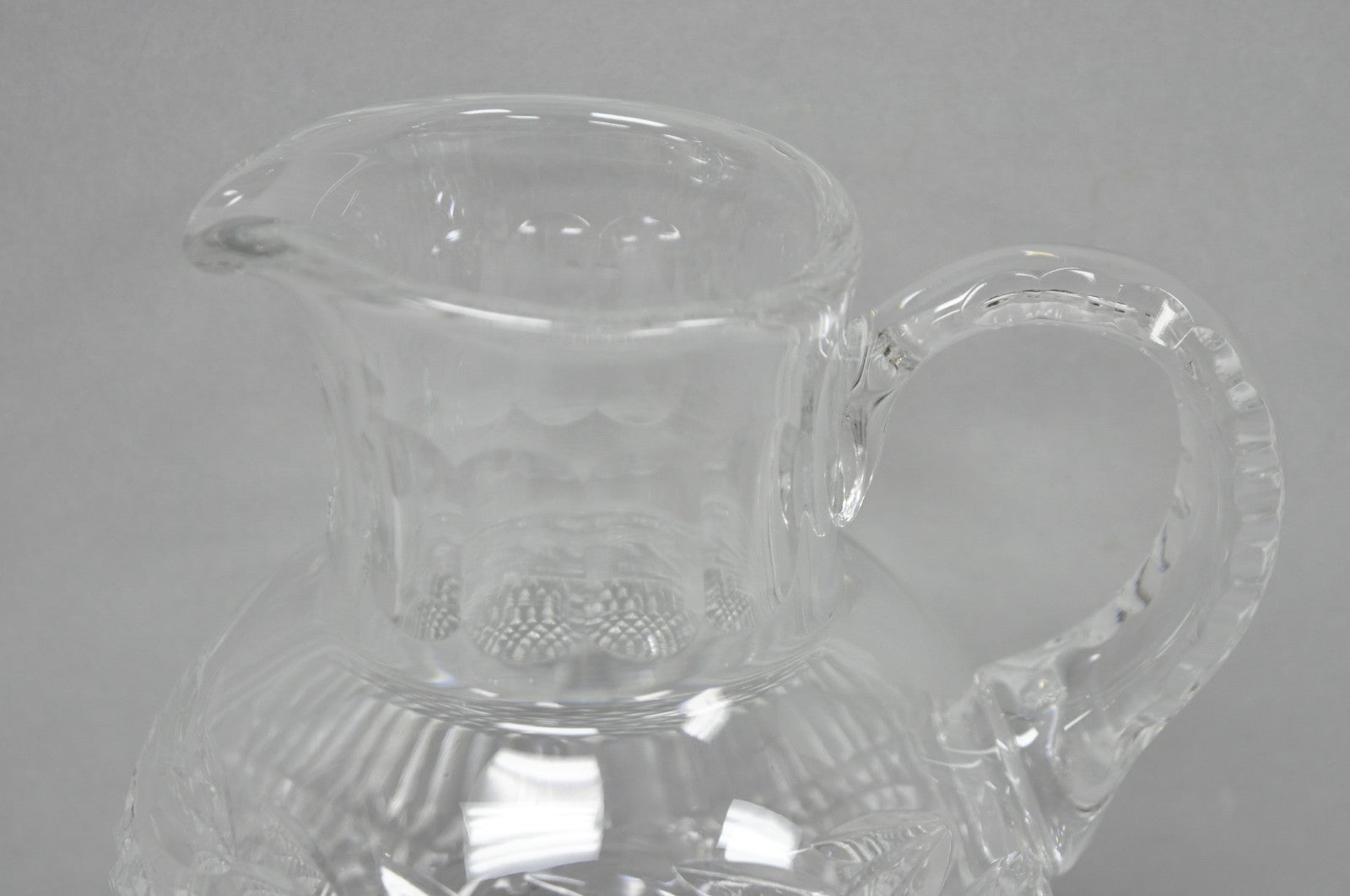 Vintage Victorian Style Leah Pattern Cut Crystal Glass Water Pitcher by Galway