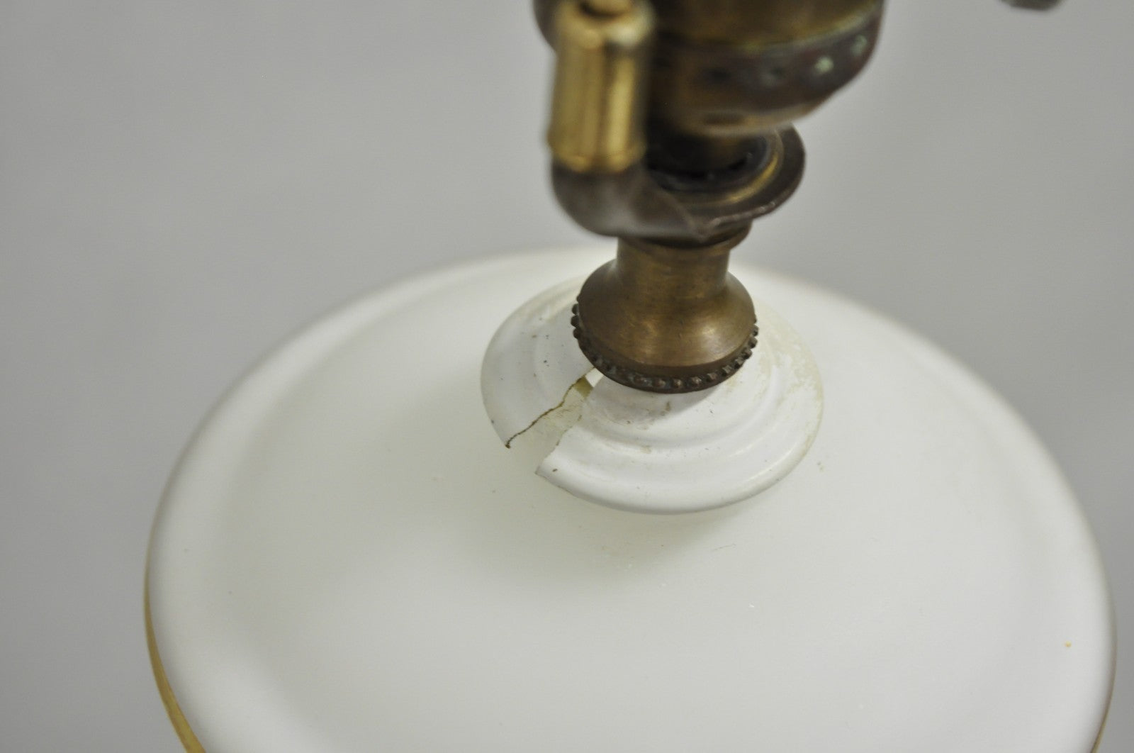 Vintage French Country Renaissance Frosted Glass Urn "Courting" Table Lamp, Pair