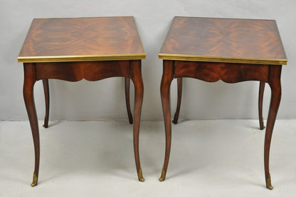 Ralph Lauren Noble Estate French Louis XV Mahogany One Drawer End Table - a Pair
