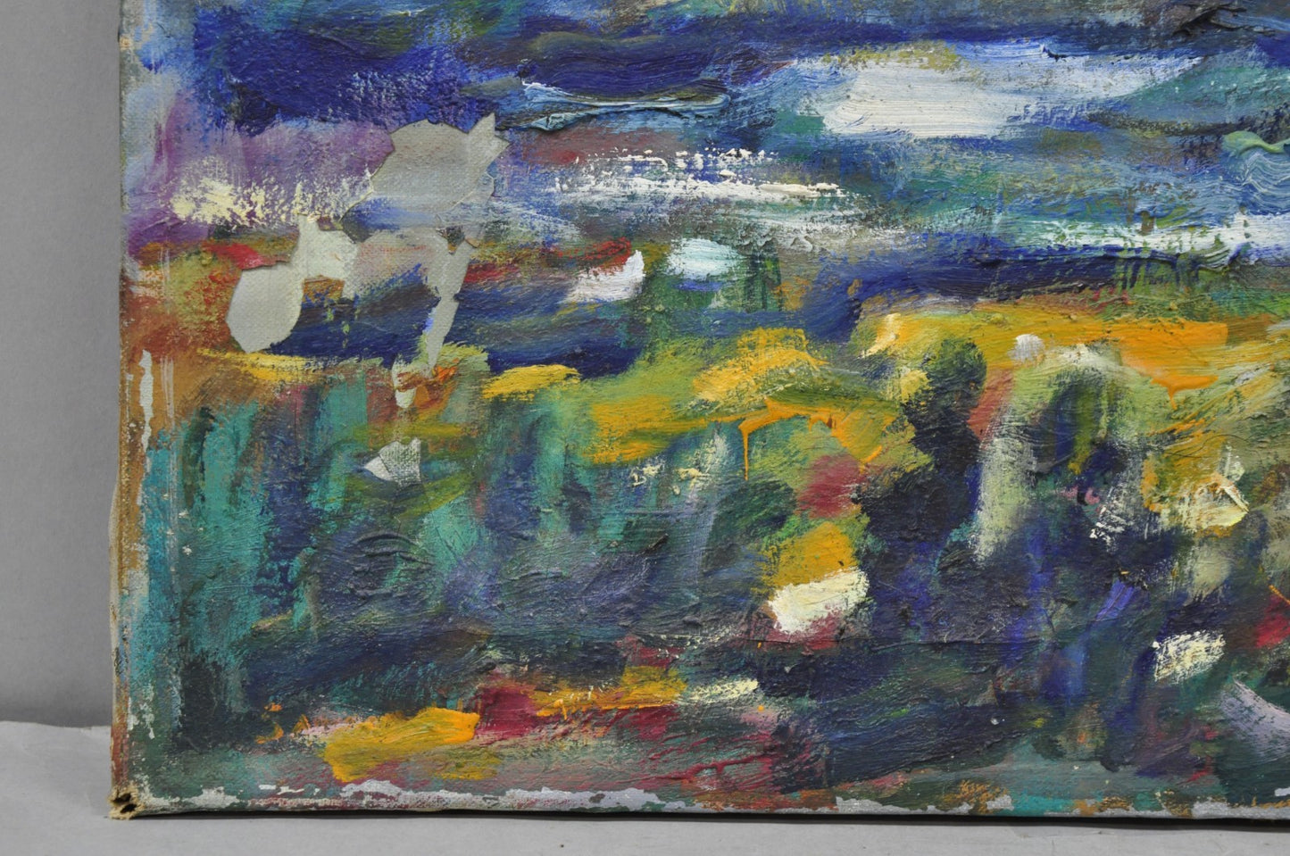 Vintage 1960s Samuel Heller "Mountain Landscape" Oil on Canvas Painting, Signed