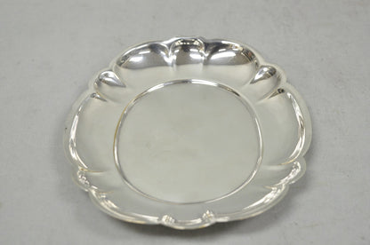 Antique Gorham YC 644 Engraved Silver Plated Small Scalloped Serving Dish