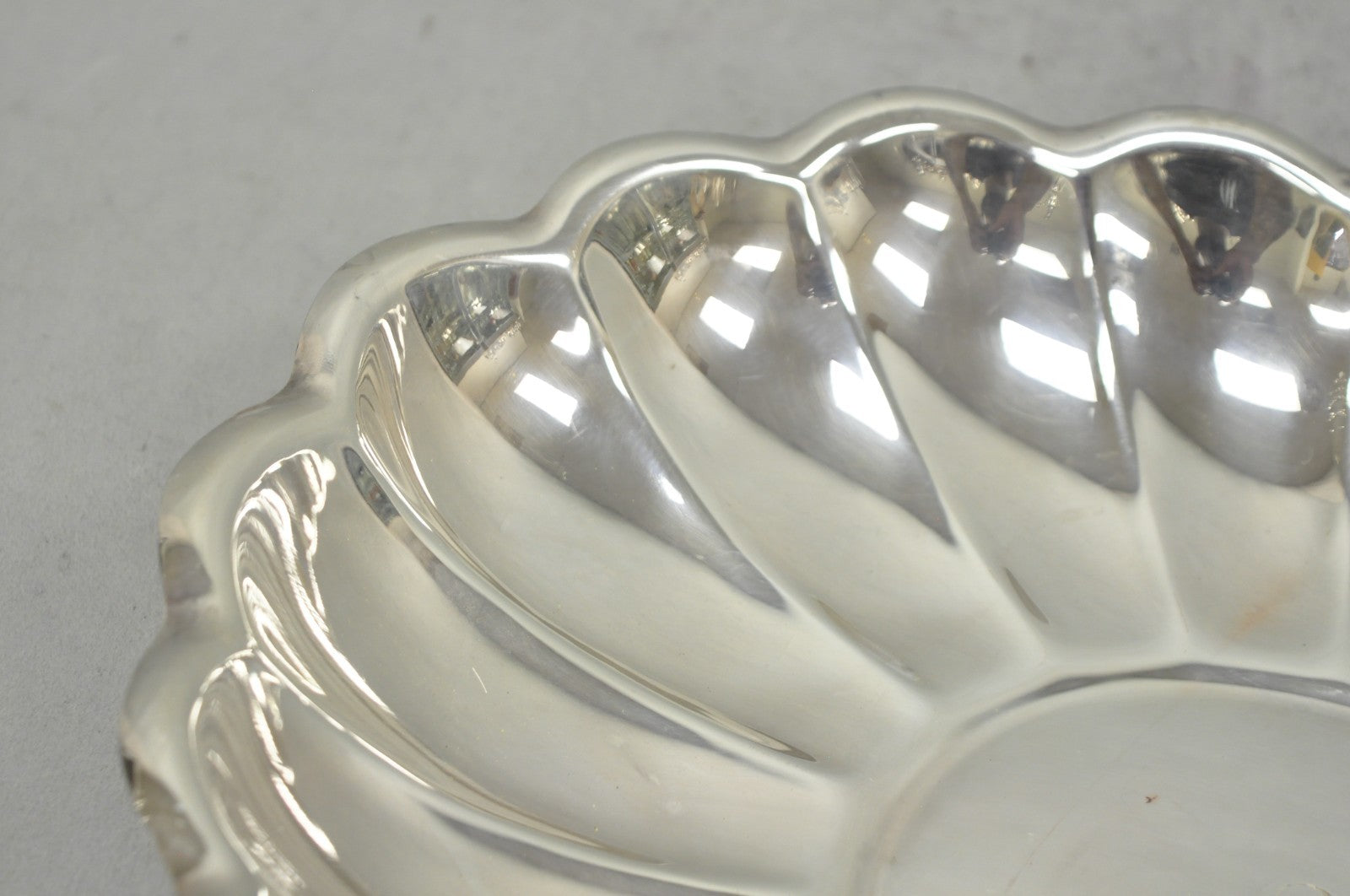 Vintage Reed & Barton "Holiday" Scalloped Oval Serving Platter Tray w/ Monogram