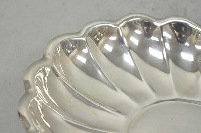 Vintage Reed & Barton "Holiday" Scalloped Oval Serving Platter Tray w/ Monogram