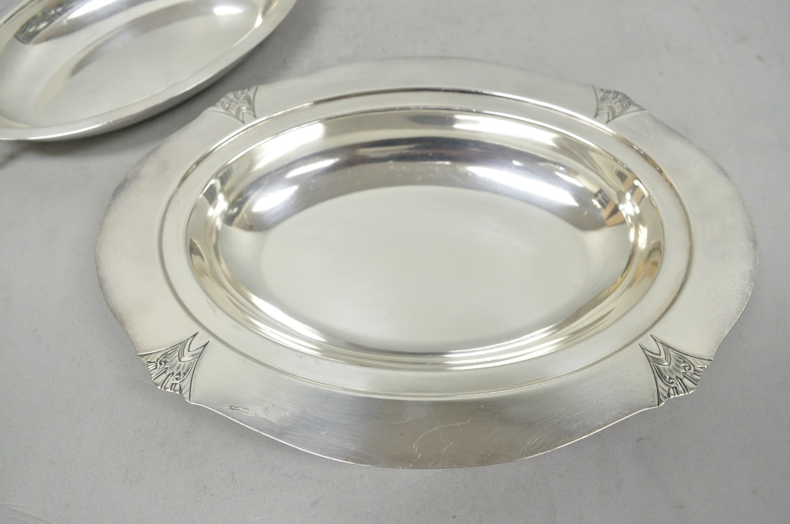 Vintage Victor SP Co Art Deco Silver Plated Covered Vegetable Serving Dish