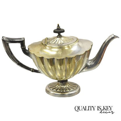 Antique Victorian L.B.S. Co England Silver Plated "PMP" Monogram Tea Pot