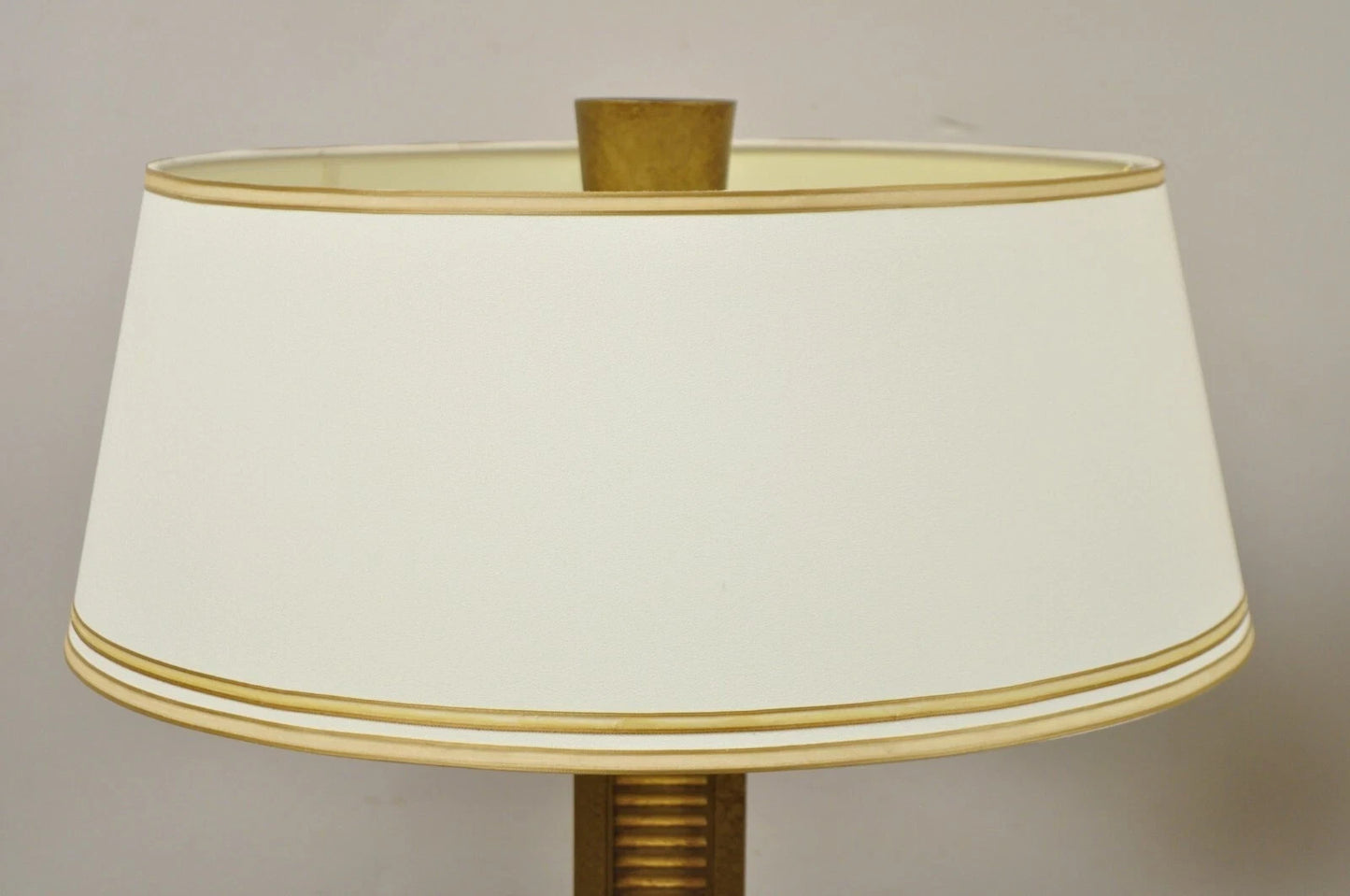 Decorator Fine Art Lamps Gold Gilt Metal Skyscraper Modern Floor Lamps - a Pair