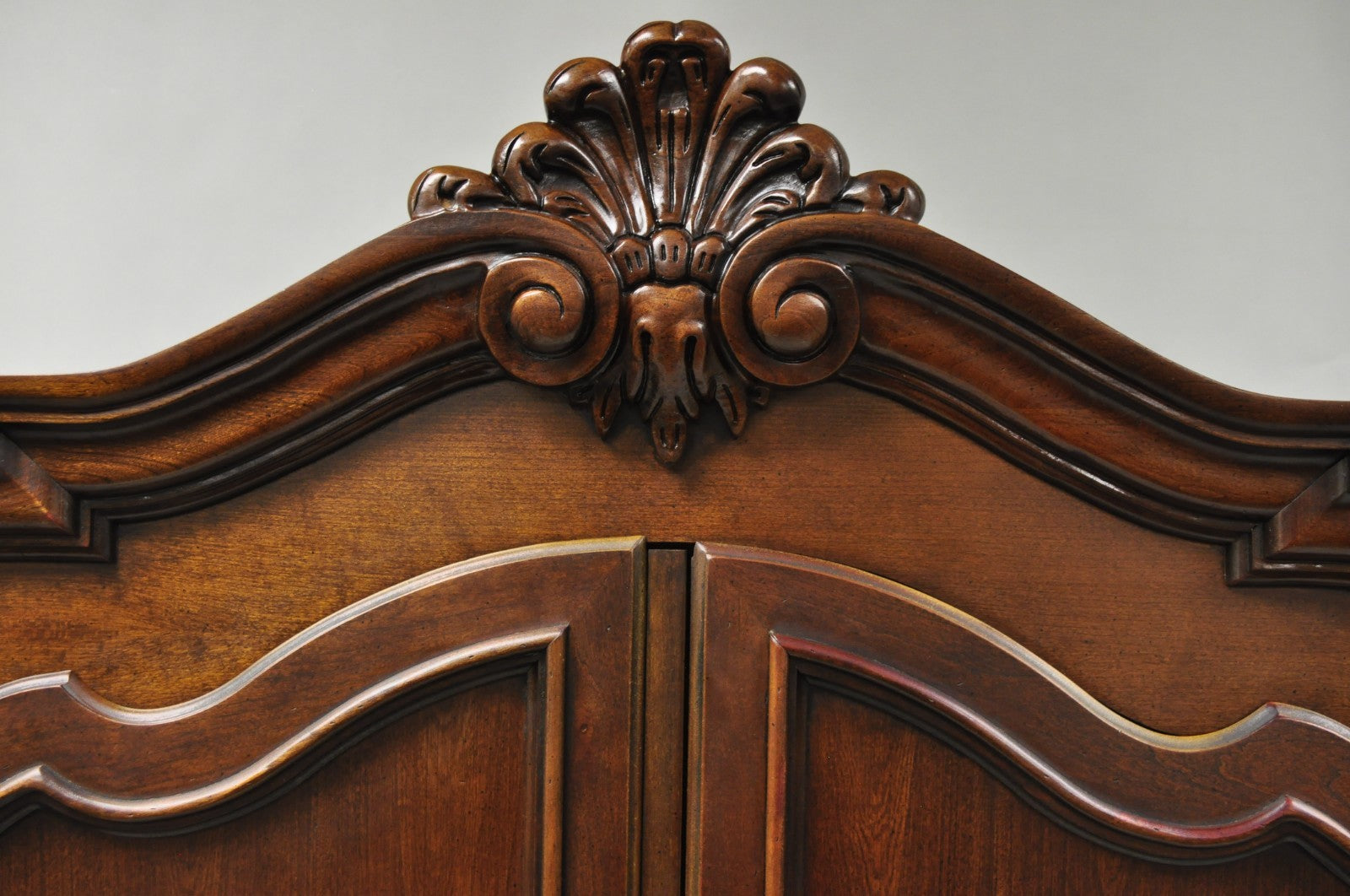 Century Furniture Cardella Cherry Wood Bombe Armoire Wardrobe Dresser TV Cabinet