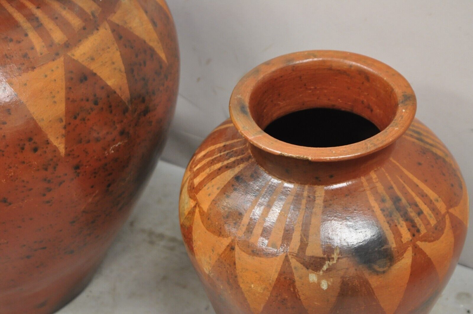Lombok Crafts Indonesian Terracotta Clay Pottery Graduating Pot Jugs- Set of 3