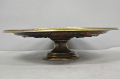 19th C. Emile Louis Picault Macbeth Bronze Relief Pedestal Compote Tazza Dish