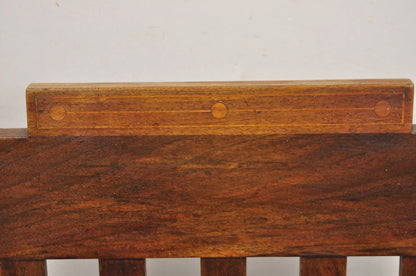 Antique Edwardian Mahogany Mechanical Reclining Slatted Morris Lounge Arm Chair