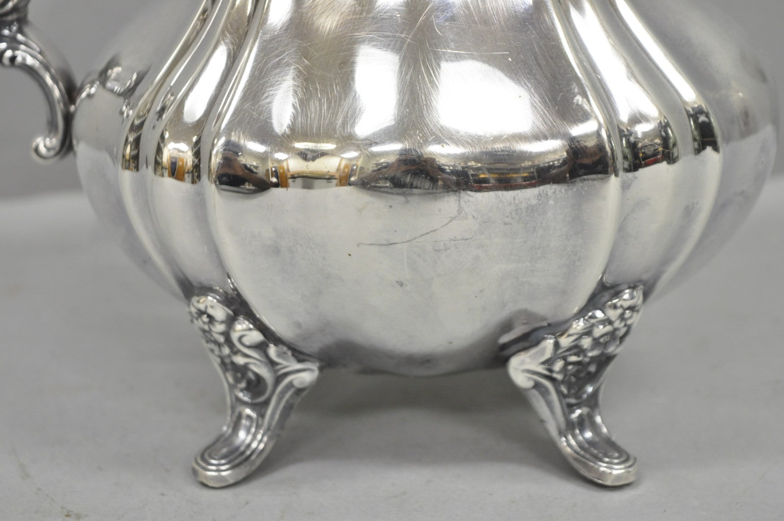 Vintage Lancaster Rose by Poole Victorian Silver Plated Bulbous Water Pitcher