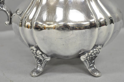 Vintage Lancaster Rose by Poole Victorian Silver Plated Bulbous Water Pitcher