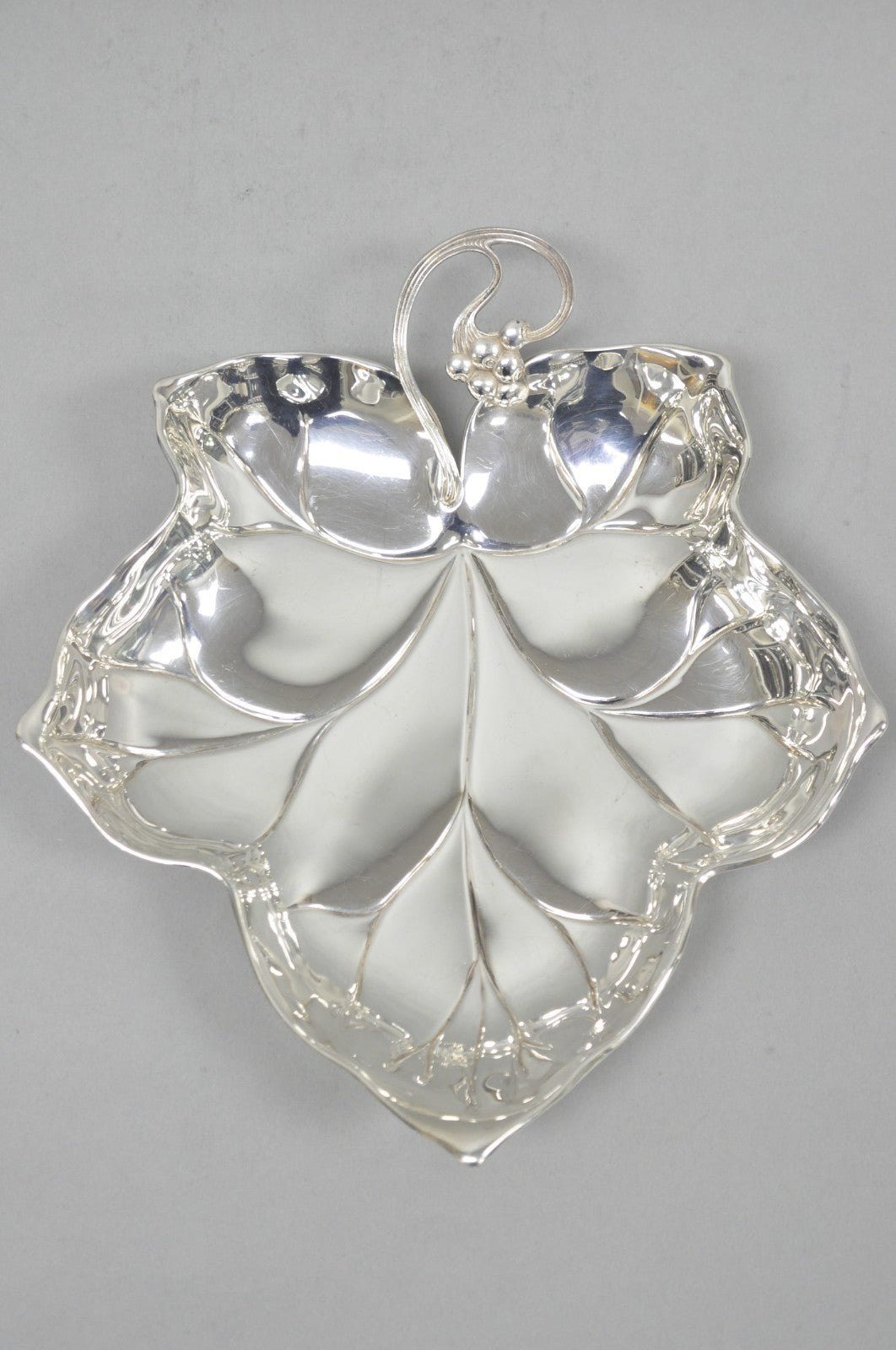 Vintage WMF Germany Large Silver Plated Maple Leaf 12" Trinket Candy Dish Bowl