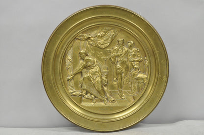 19th C. Emile Louis Picault Macbeth Bronze Relief Pedestal Compote Tazza Dish