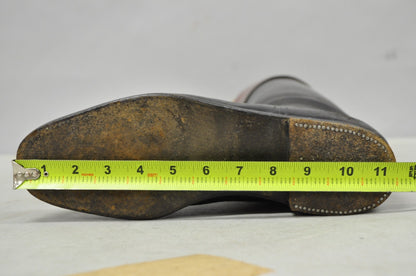 Vintage Maxwell London English Leather Black & Brown Horse Riding Boots w/ Trees