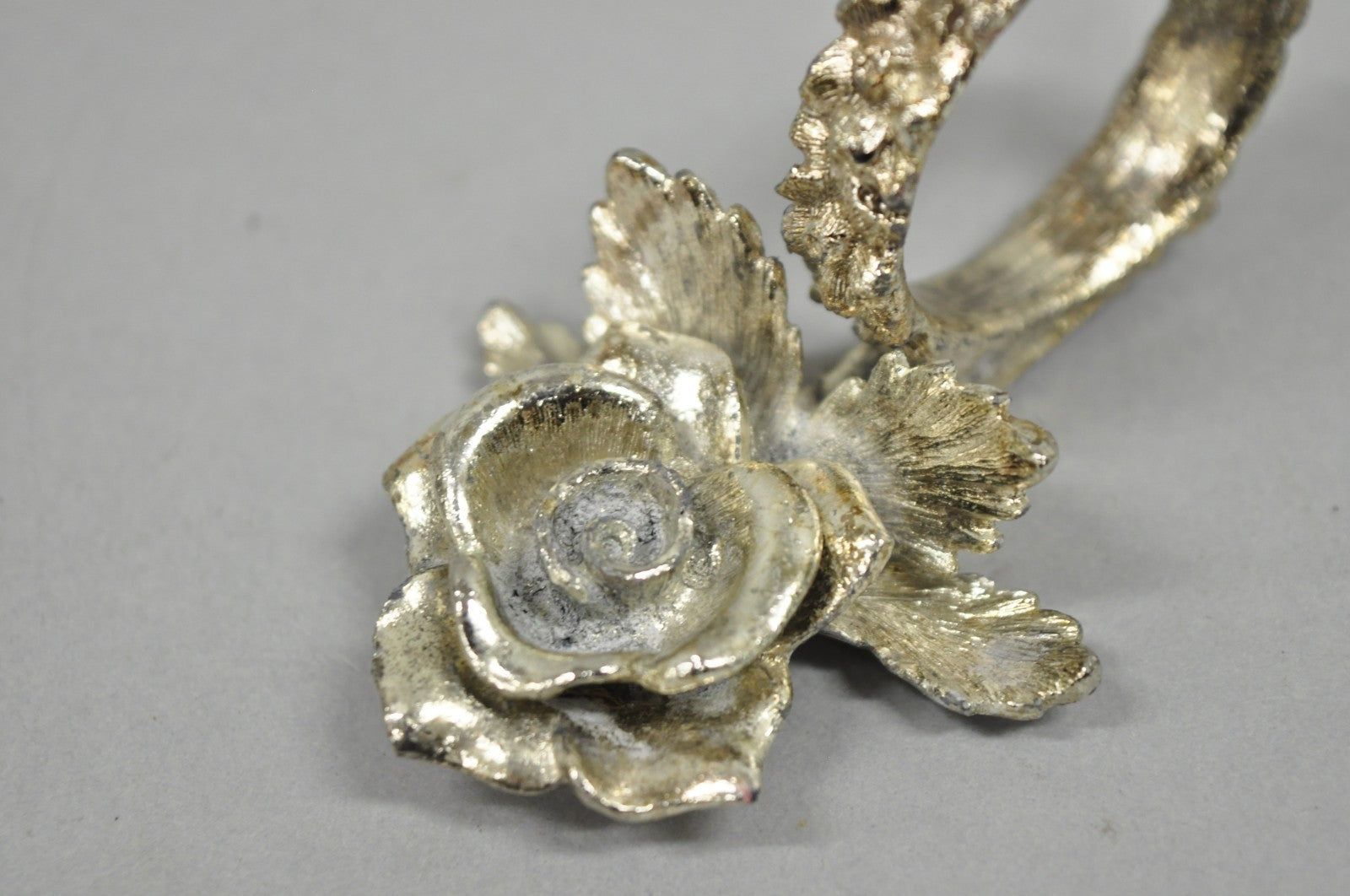 Vintage Princess House Victorian Rose Silver Plated Napkin Rings - 7 Pc Set