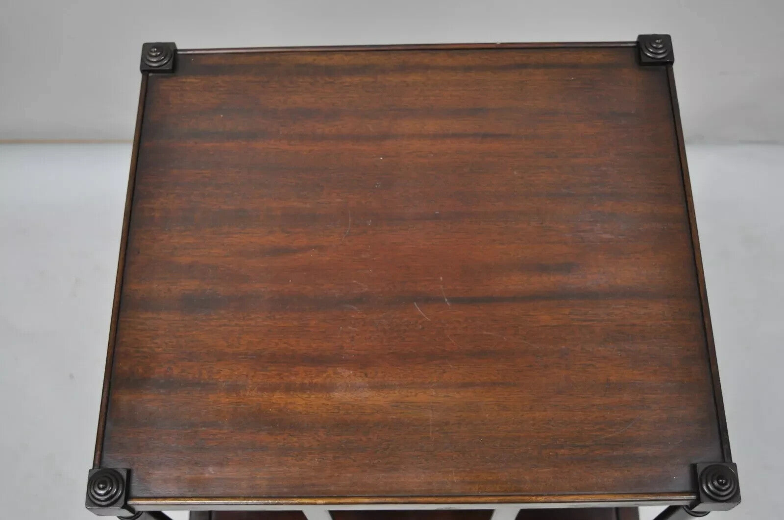 Vintage Sheraton Federal Mahogany Magazine Rack Book Stand Side End Table