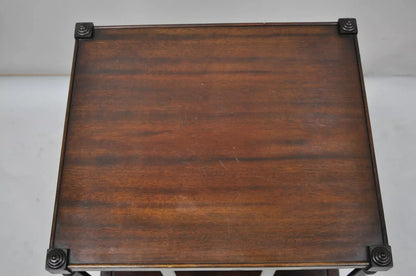 Vintage Sheraton Federal Mahogany Magazine Rack Book Stand Side End Table
