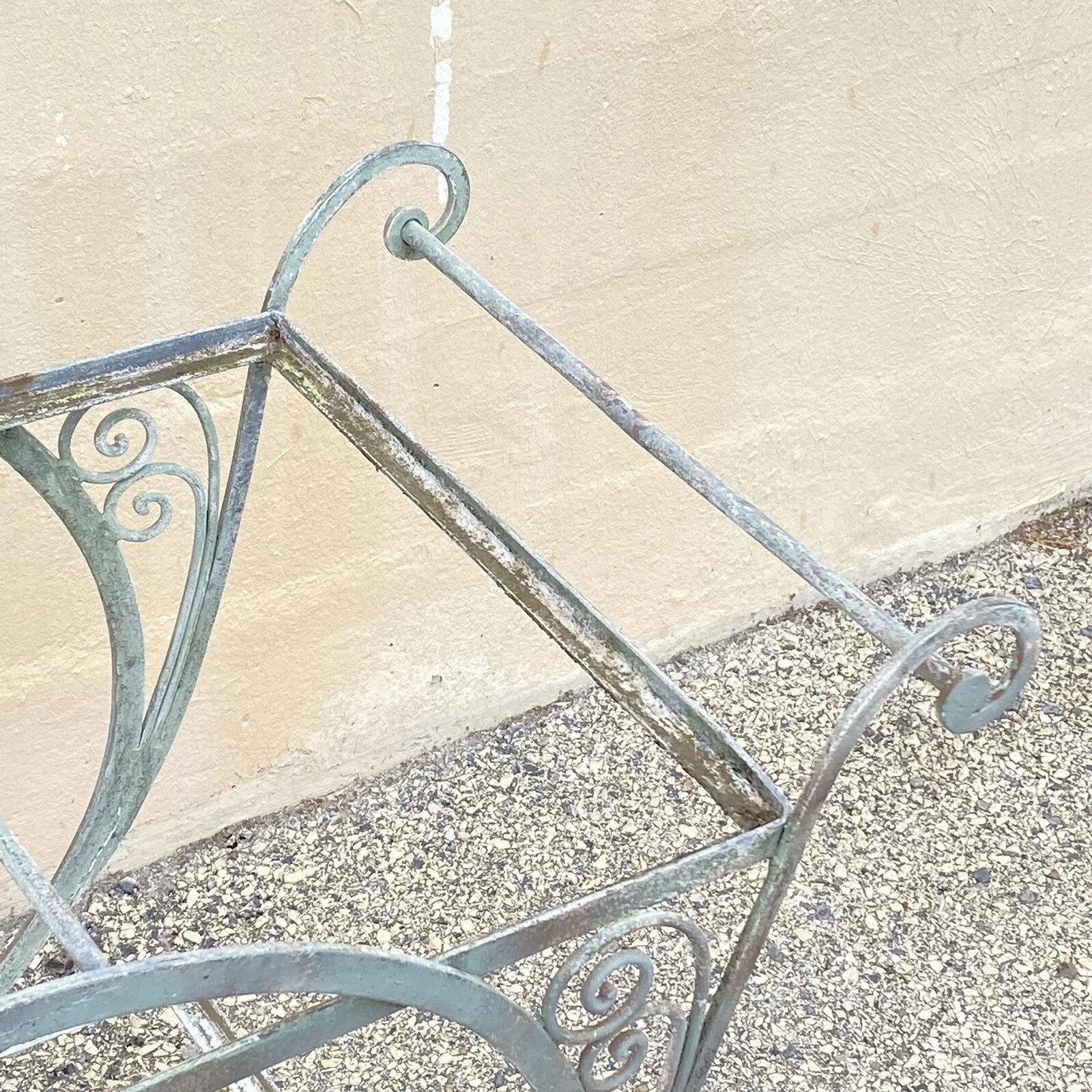Antique Salterini Mt Vernon Wrought Iron Art Nouveau Patio Serving Bar Tea Cart