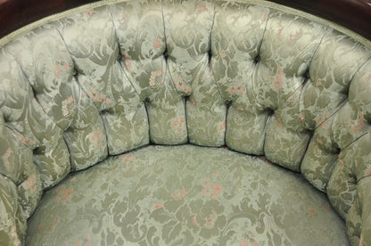 Antique Karpen Victorian Rococo Figural Maiden Carved Mahogany Parlor Club Chair
