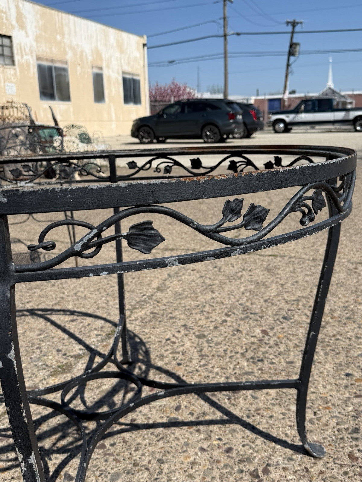 Salterini Style Wrought Iron Garden Patio Dining Set by Florentine Craft Studio