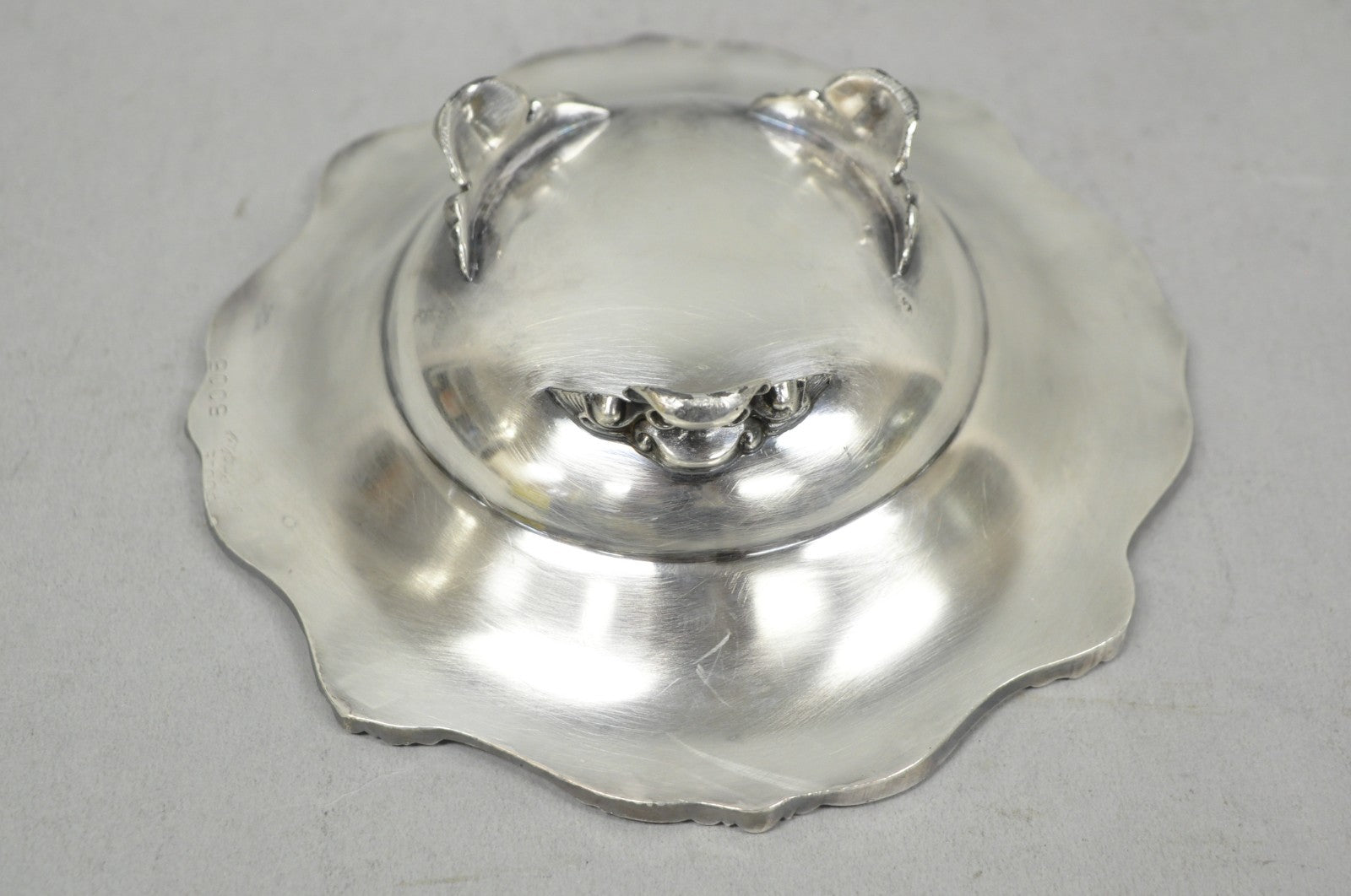 Vintage Poole "Old English" 5005 Silver Plated Small Footed Nut Dish Bowl