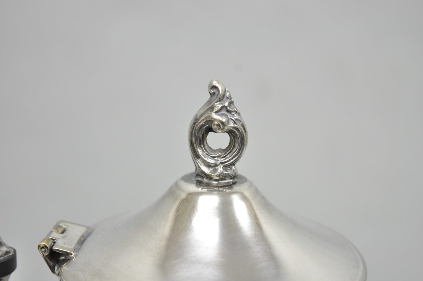 Vintage Victorian Silver Plated Footed Coffee Pot Tea Kettle