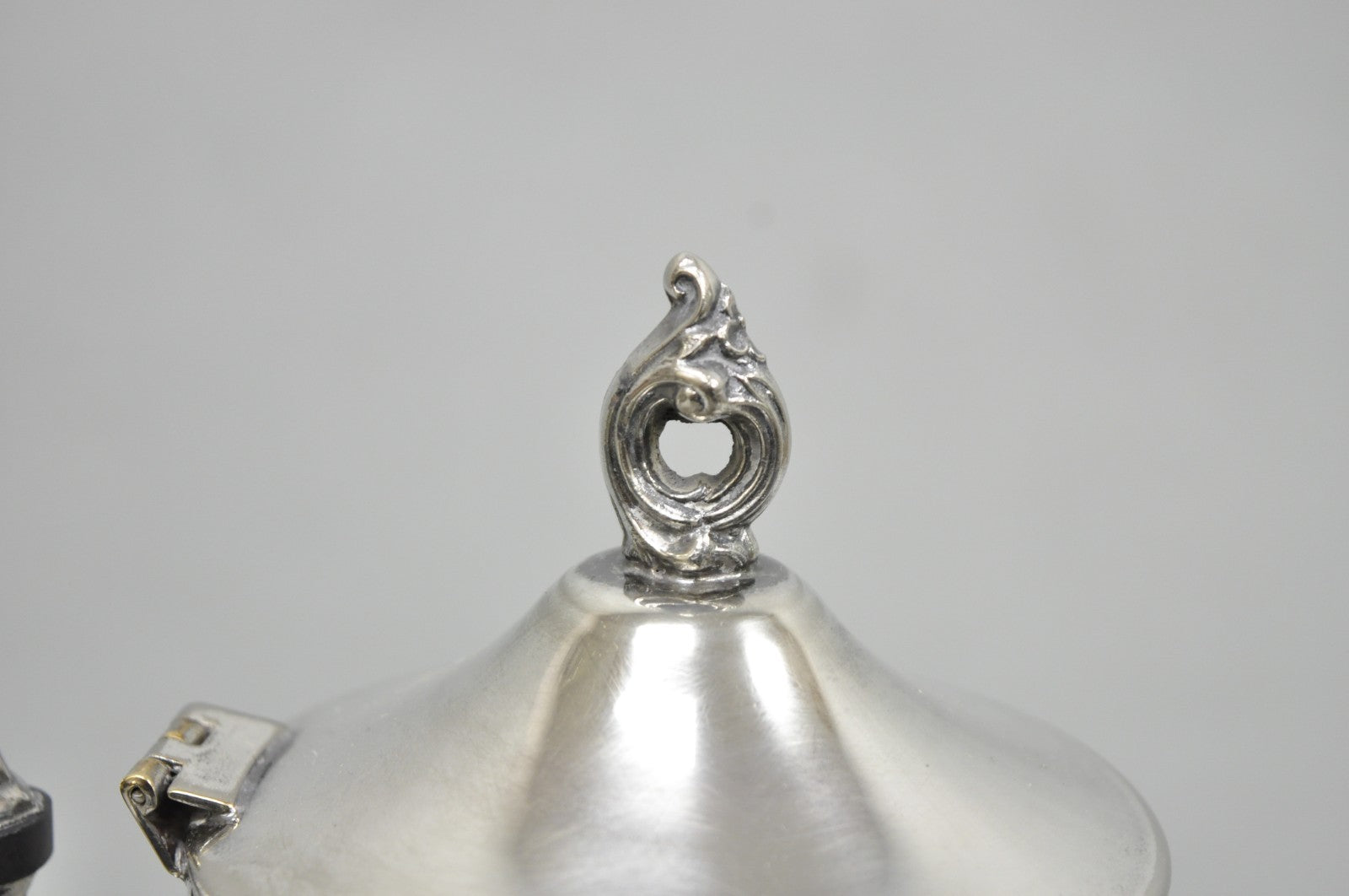 Vintage Victorian Silver Plated Footed Coffee Pot Tea Kettle