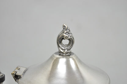 Vintage Victorian Silver Plated Footed Coffee Pot Tea Kettle