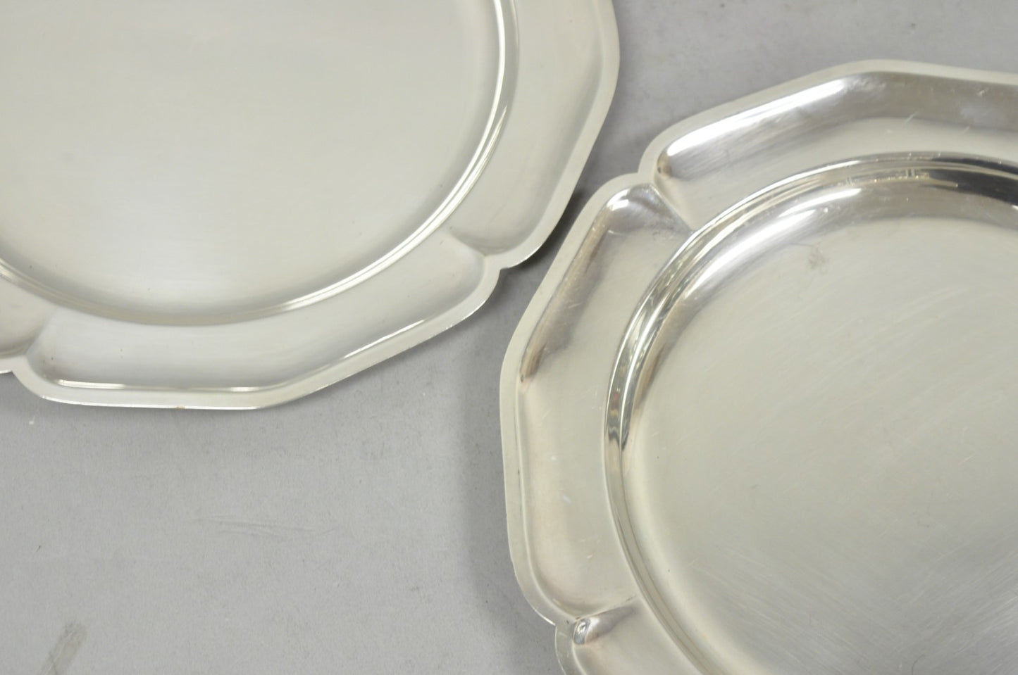 Vintage International Silver Co 221 Modern Silver Plated 12" Platter Dish - Pair