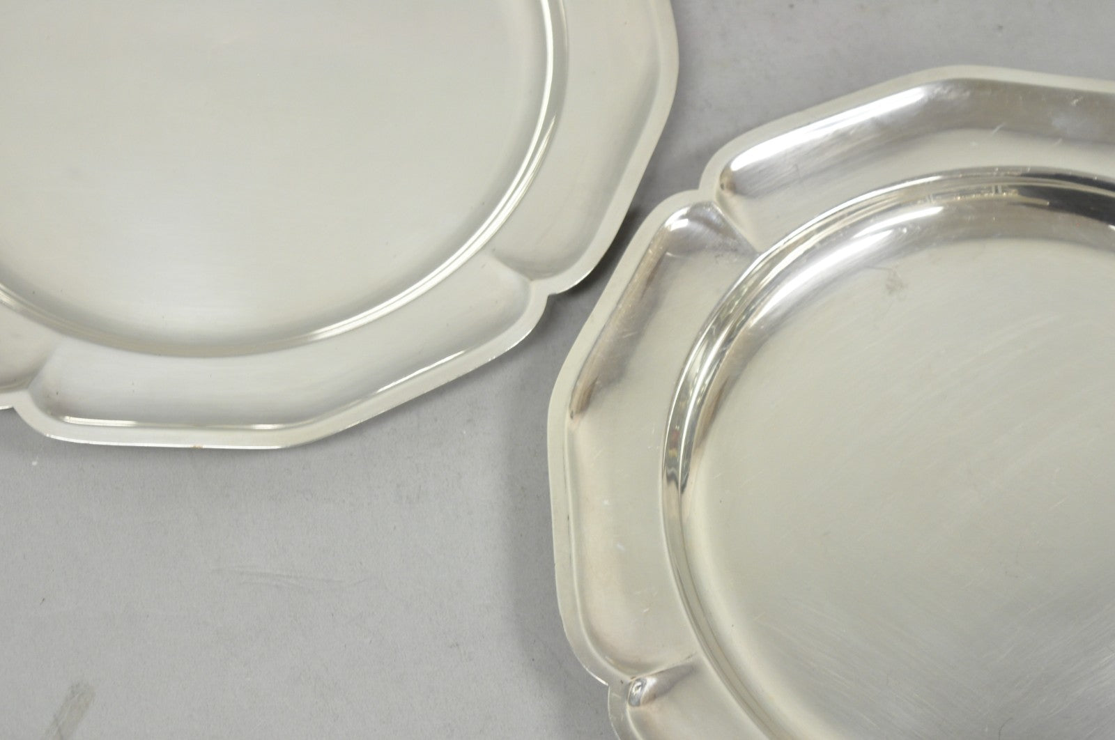 Vintage International Silver Co 221 Modern Silver Plated 12" Platter Dish - Pair