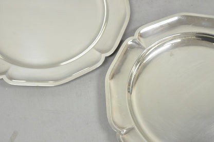 Vintage International Silver Co 221 Modern Silver Plated 12" Platter Dish - Pair