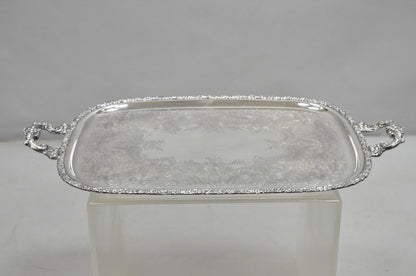 Vintage Victorian International Silver Co Silver Plated Bar Serving Platter Tray