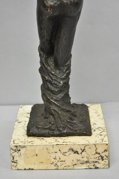 Vintage Mid Century Modern Bronze Nude Woman Sculpture Figure Signed "A RISI"