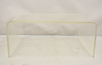 Vintage Mid Century Modern Large 42 x 30 Lucite Waterfall Coffee Table