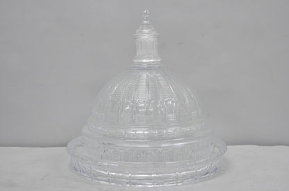 Shannon Design of Ireland Round Clear Cut Crystal Capitol Dome Cake Plate Stand