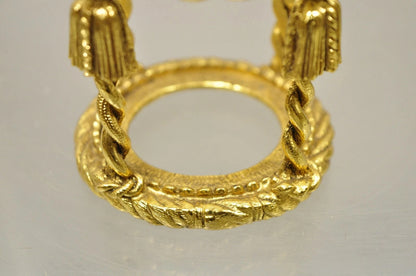 Vintage Art Glass Millefiori Italian Murano Round Sphere Paperweight on Stand