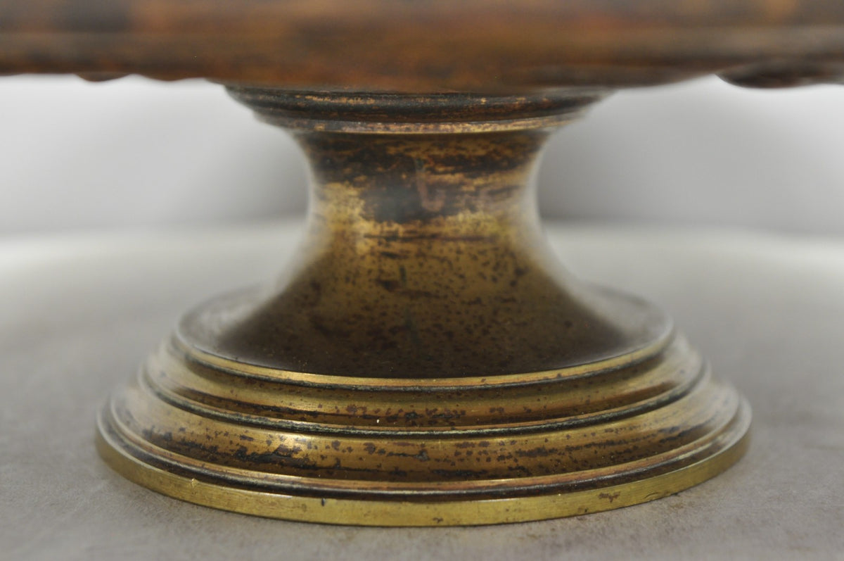 19th C. Emile Louis Picault Macbeth Bronze Relief Pedestal Compote Tazza Dish