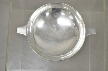 L.B.S. Co. English Sheffield Round Silver Plated Twin Handle Shallow Bowl Dish