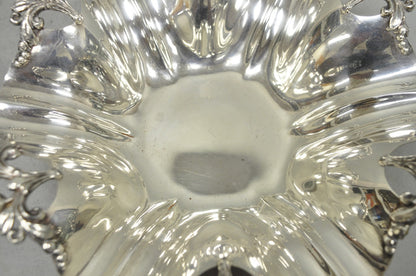 Vintage Victorian Silver Plated Scalloped Candy Dish Fruit Bowl Berry Design