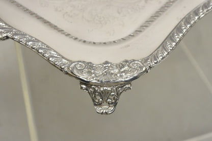 Vintage Victorian Style Silver Plated Twin Handle Ornate 26" Platter Tray
