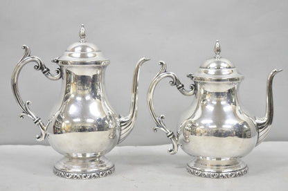 Vintage Victorian Silver Plated Coffee Pot & Tea Pot by National 3000 & 3001