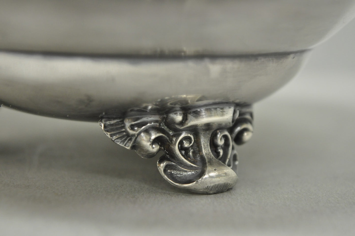Vintage Poole "Old English" 5005 Silver Plated Small Footed Nut Dish Bowl