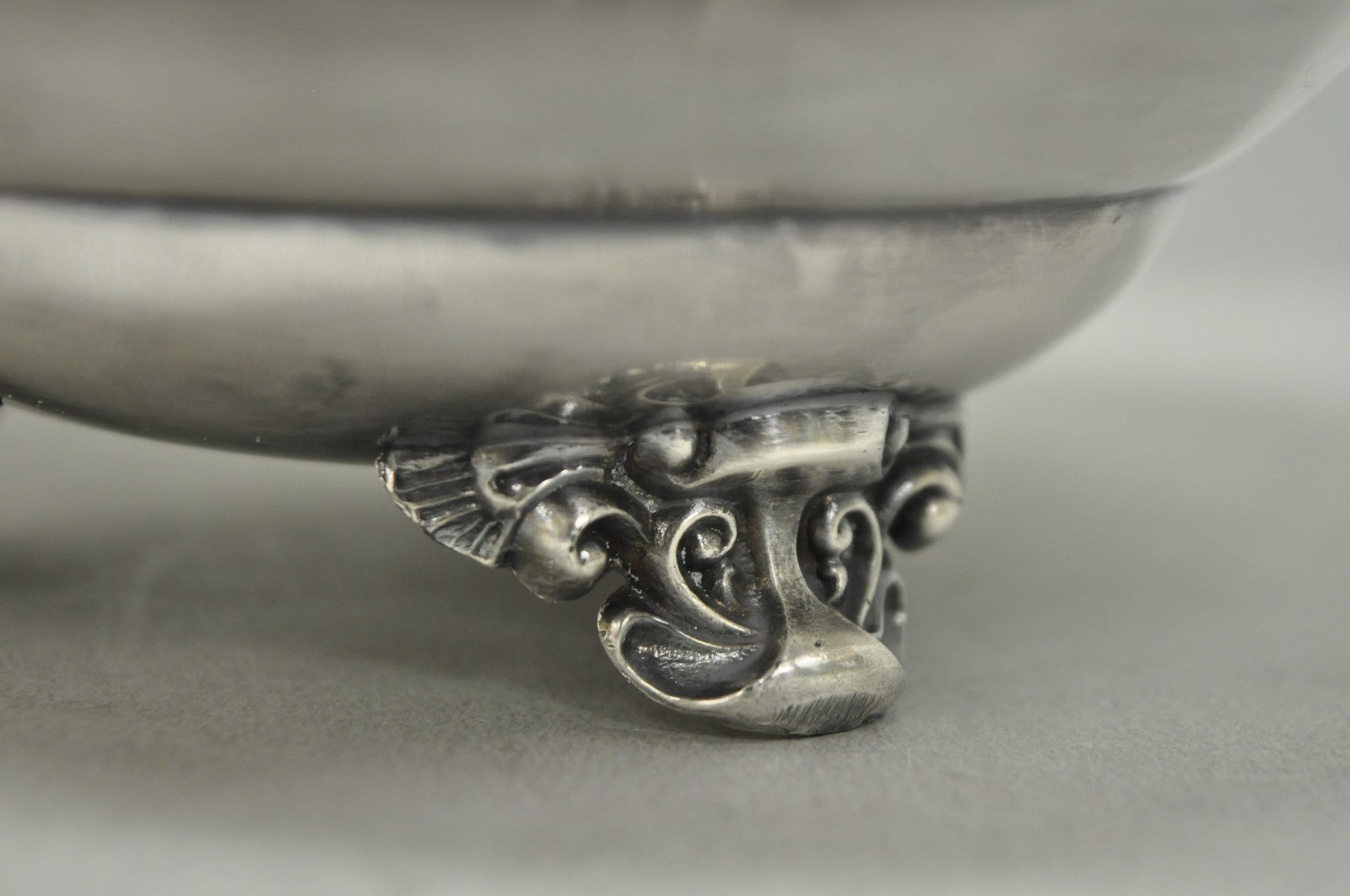 Vintage Poole "Old English" 5005 Silver Plated Small Footed Nut Dish Bowl