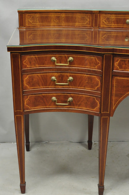 Vintage Hepplewhite Sheraton Mahogany Serpentine Buffet Sideboard attr. Baker