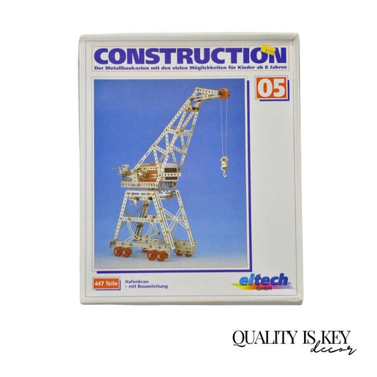 Vintage 1990s Eitech German Construction Model Erector Kit 05 Port Crane NOS
